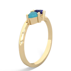 Turquoise Sweethearts 14K Yellow Gold ring R5260