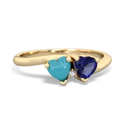 Turquoise Sweethearts 14K Yellow Gold ring R5260