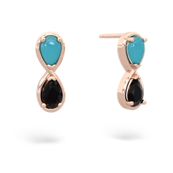 Turquoise Infinity 14K Rose Gold earrings E5050