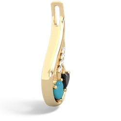 Turquoise Keepsake Curves 14K Yellow Gold pendant P5450