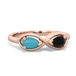 Turquoise Infinity 14K Rose Gold ring R5050