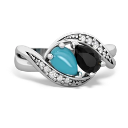 Turquoise Summer Winds 14K White Gold ring R5342