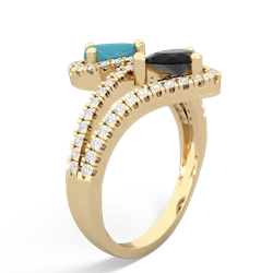 Turquoise Diamond Dazzler 14K Yellow Gold ring R3000