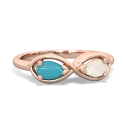 Turquoise Infinity 14K Rose Gold ring R5050