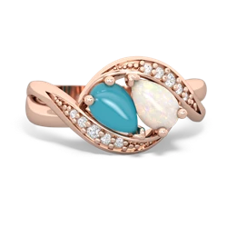 Turquoise Summer Winds 14K Rose Gold ring R5342