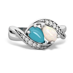 Turquoise Summer Winds 14K White Gold ring R5342