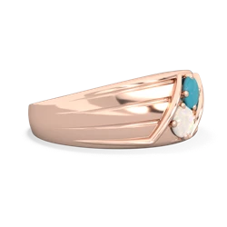 Turquoise Men's Streamline 14K Rose Gold ring R0460