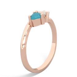 Turquoise Sweethearts 14K Rose Gold ring R5260