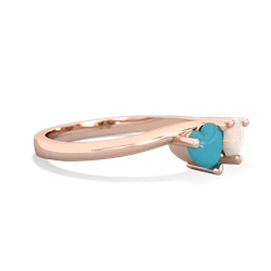 Turquoise Sweethearts 14K Rose Gold ring R5260