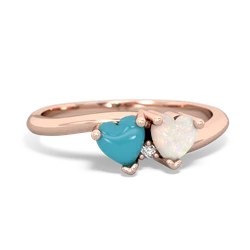 Turquoise Sweethearts 14K Rose Gold ring R5260