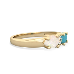 Turquoise Pear Bowtie 14K Yellow Gold ring R0865