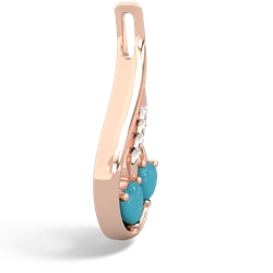 Turquoise Keepsake Curves 14K Rose Gold pendant P5450