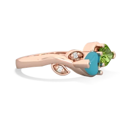 Turquoise Floral Elegance 14K Rose Gold ring R5790