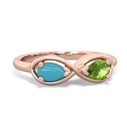 Turquoise Infinity 14K Rose Gold ring R5050