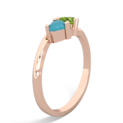 Turquoise Sweethearts 14K Rose Gold ring R5260