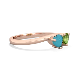 Turquoise Sweethearts 14K Rose Gold ring R5260