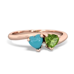 Turquoise Sweethearts 14K Rose Gold ring R5260