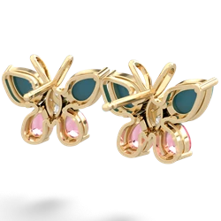 Turquoise Butterfly 14K Yellow Gold earrings E2215