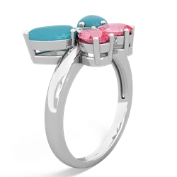 Turquoise Butterfly 14K White Gold ring R2215