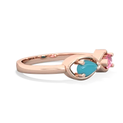 Turquoise Infinity 14K Rose Gold ring R5050