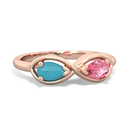 Turquoise Infinity 14K Rose Gold ring R5050