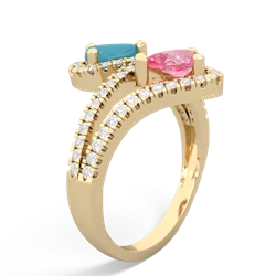 Turquoise Diamond Dazzler 14K Yellow Gold ring R3000