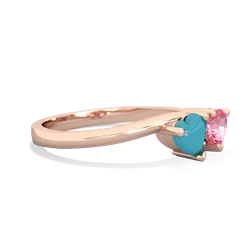 Turquoise Sweethearts 14K Rose Gold ring R5260