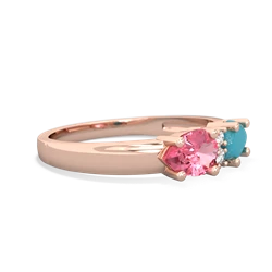 Turquoise Pear Bowtie 14K Rose Gold ring R0865