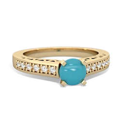 matching engagment rings - Art Deco Engagement 5mm Round