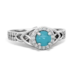 matching engagment rings - Celtic Knot Halo