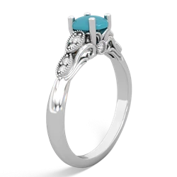 Turquoise Antique Elegance 14K White Gold ring R3100