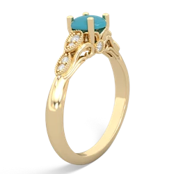 Turquoise Antique Elegance 14K Yellow Gold ring R3100