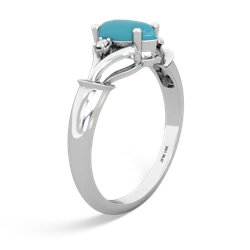 Turquoise Precious Pear 14K White Gold ring R0826
