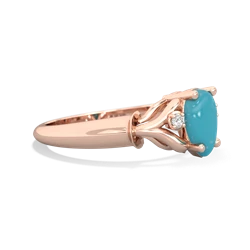 Turquoise Precious Pear 14K Rose Gold ring R0826