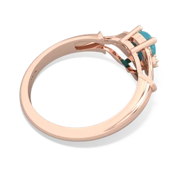 Turquoise Precious Pear 14K Rose Gold ring R0826