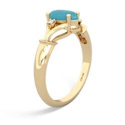 Turquoise Precious Pear 14K Yellow Gold ring R0826