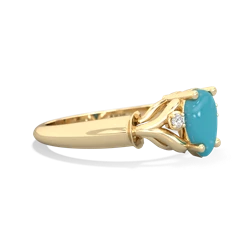 Turquoise Precious Pear 14K Yellow Gold ring R0826