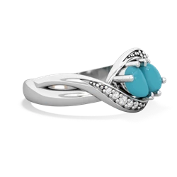 Turquoise Summer Winds 14K White Gold ring R5342