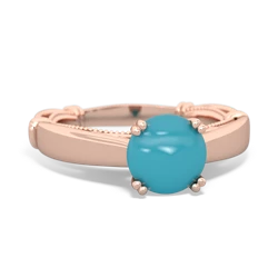 Turquoise Renaissance 14K Rose Gold ring R27806RD