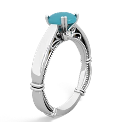 Turquoise Renaissance 14K White Gold ring R27806RD