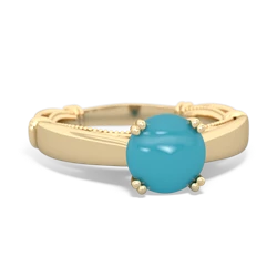 Turquoise Renaissance 14K Yellow Gold ring R27806RD