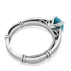 Turquoise Renaissance 14K White Gold ring R27806RD