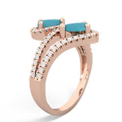 Turquoise Diamond Dazzler 14K Rose Gold ring R3000