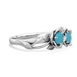 Turquoise Rose Garden 14K White Gold ring R5510