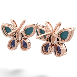 Turquoise Butterfly 14K Rose Gold earrings E2215