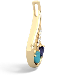 Turquoise Keepsake Curves 14K Yellow Gold pendant P5450