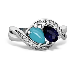 Turquoise Summer Winds 14K White Gold ring R5342