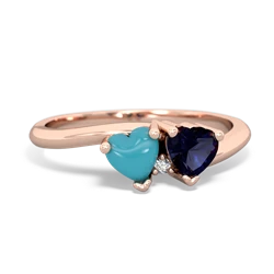 Turquoise Sweethearts 14K Rose Gold ring R5260