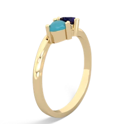 Turquoise Sweethearts 14K Yellow Gold ring R5260