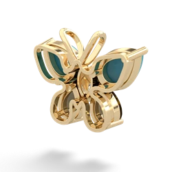 Turquoise Butterfly 14K Yellow Gold pendant P2215